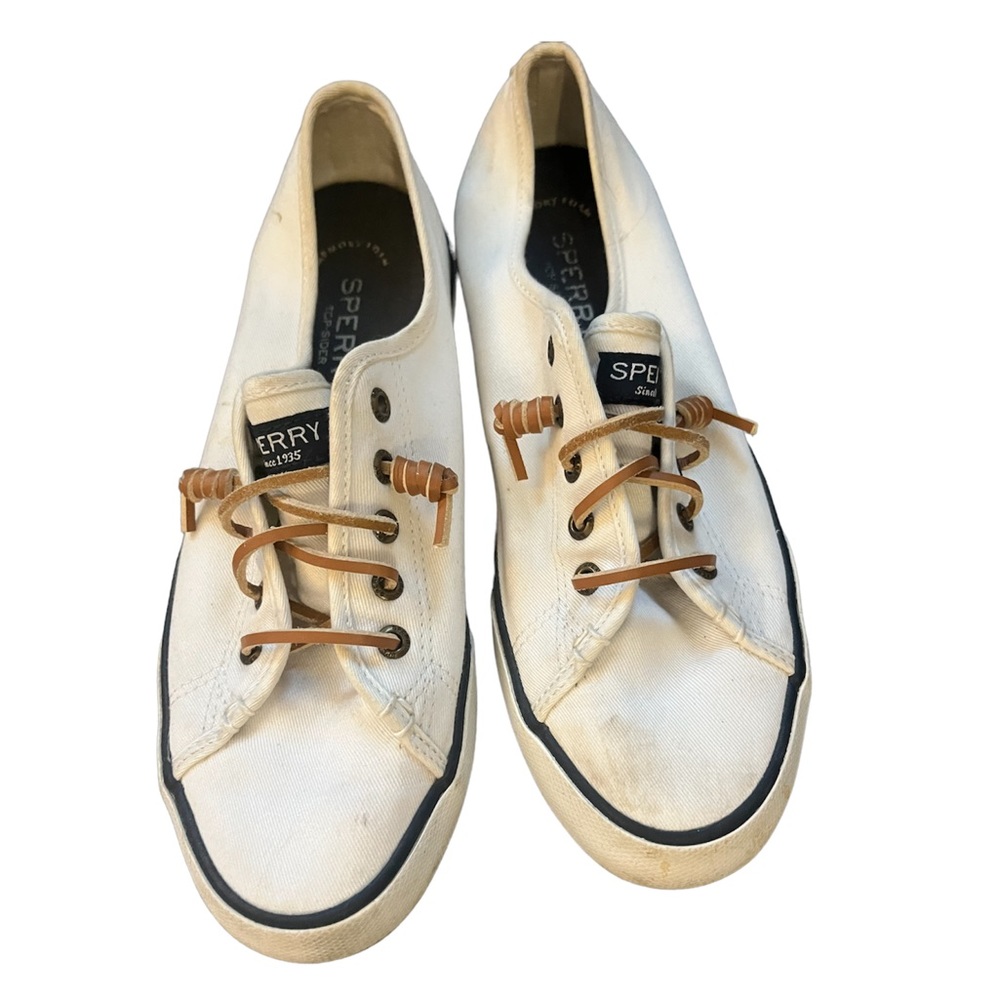 Sperry Women's Crest Vibe Memory-Foam Canvas Platform Sneakers Women's Shoes